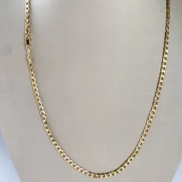 Corrente Masculina Elo Groumet Folheada a Ouro 18k