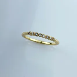 Anel Meia Aliança com Zircônia Folheado a Ouro 18k