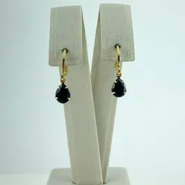Brinco Argolinha com Gota em Zircônia Folheado a Ouro 18k