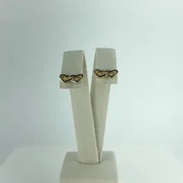 Brinco Design de Corações Folheado a Ouro 18k