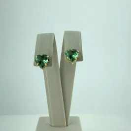 Brinco Design de Coração  Folheado a Ouro 18k