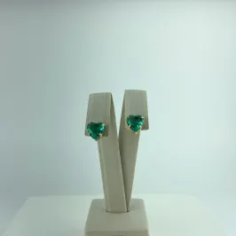 Brinco Design de Coração  Folheado a Ouro 18k