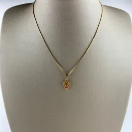 Colar Veneziana com Pingente Menina Folheada a Ouro 18k