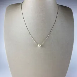 Colar Veneziana com Pérola em Prata 925