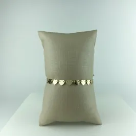 Pulseira Elo Coraçõezinhos Folheada 18K