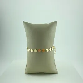 Pulseira Elo Círculos Folheada 18K