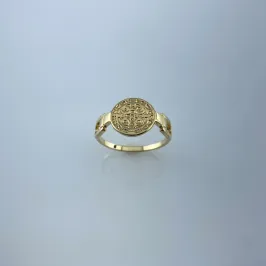 Anel São Bento Folheado a Ouro 18k