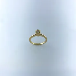 Anel Solitário Folheado a Ouro 18k