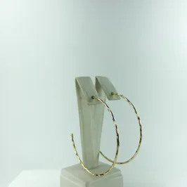 Brinco Argola Fina Retorcida Folheado a Ouro 18k
