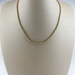 Colar Cordão Baiano Folheado a Ouro 18k