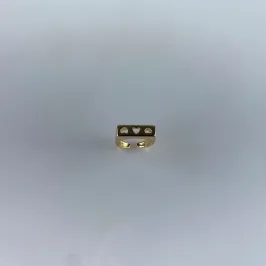 Anel Ajustável Corações Folheado a Ouro 18k