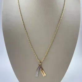Colar com Pingente Profissões Barber Folheada a Ouro 18k