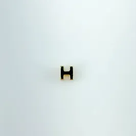Pingente Letra H Dupla Folheado a Ouro 18k