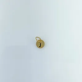 Pingente Letra J Folheado a Ouro 18k