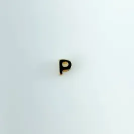Pingente Letra P Dupla Folheado a Ouro 18k