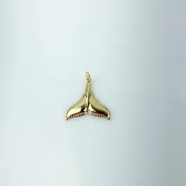 Pingente Rabo de Baleia Liso Folheado a Ouro 18k