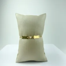 Pulseira Infantil Melindrosa com Pérola Folheado a Ouro 18k
