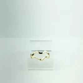 Anel Ondas em Aro Folheado a Ouro 18k