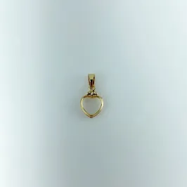 Pingente Coração Vazado Folheado a Ouro 18k
