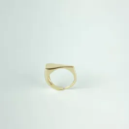 Anel Ajustável Coração Folheado a Ouro 18k