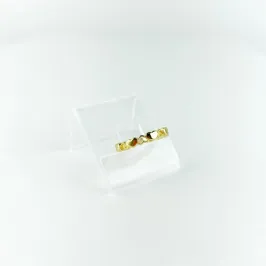 Anel Corações Folheado a Ouro 18k