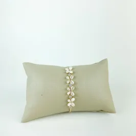 Pulseira Veneziana Ajustável Borboletas Folheado em Prata