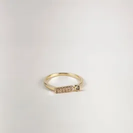 Anel Aparador em  Zircônias Folheado a OUro 18k
