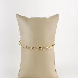 Pulseira de Elo Português Folheada a Ouro 18k