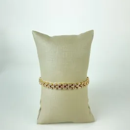 Pulseira Olhinhos em Zircônias Folheada a Ouro 18k