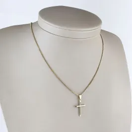 Colar Cruz Folheado a Ouro 18k