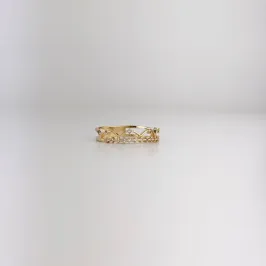 Anel Princesa Cravejado em Zircônias Folheado a Ouro 18k