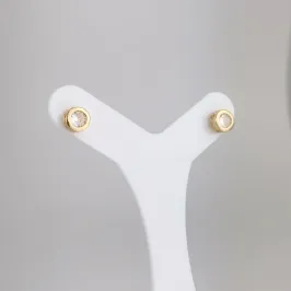 Brinco Ponto de Luz em Zircônia Folheado a Ouro 18k