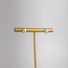 Brinco Pérola Folheado a Ouro 18k