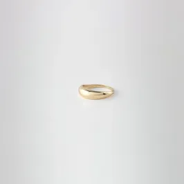 Anel Oval Folheado a Ouro 18k