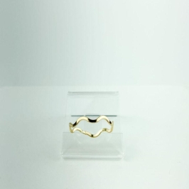 Anel Ondas em Aro Folheado a Ouro 18k