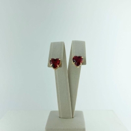 Brinco Design de Coração  Folheado a Ouro 18k