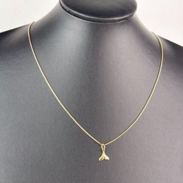 Colar Cauda de Sereia Folheado a Ouro 18k