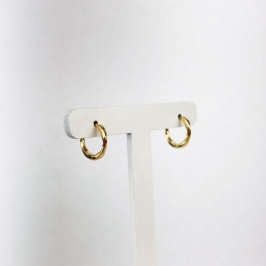 Brinco Argola Trançada Folheado a Ouro 18k