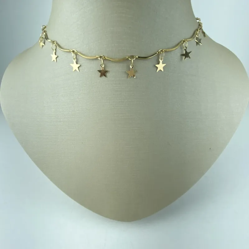 Chocker de Mini Estrelas Folheado a Ouro 18k