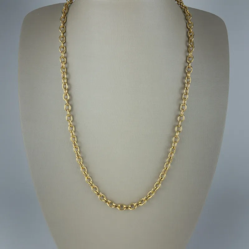 Colar Elo Português Folheado a Ouro 18k