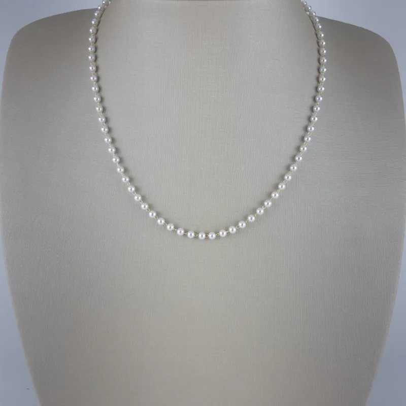 Colar Mini Pérolas Folheado a Ouro 18k