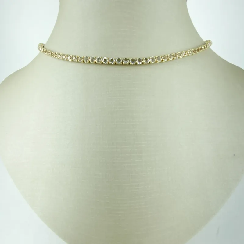Colar Riviera com Zircônias Folheado a Ouro 18k