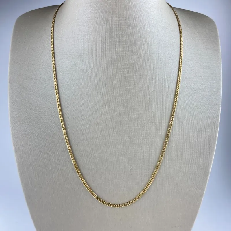 Corrente Masculina Elo Groumet Folheado a Ouro 18k