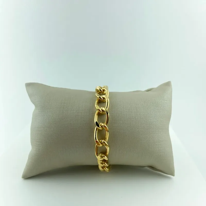 Pulseira Elo Groumet Folheado a Ouro 18k