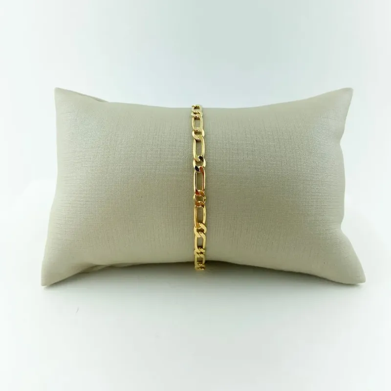 Pulseira Masculina Elo Groumet Folheado a Ouro 18k