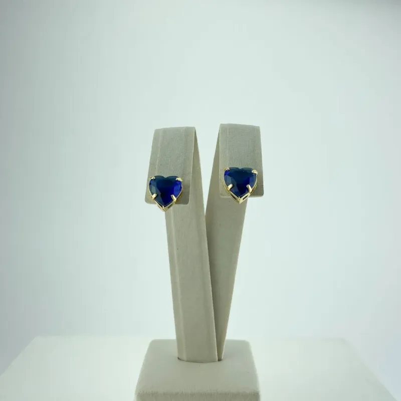 Brinco Design de Coração  Folheado a Ouro 18k