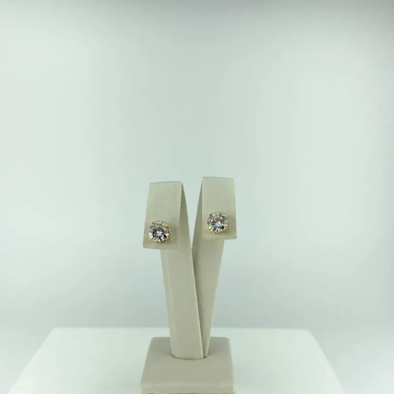 Brinco Ponto de Luz com Zircônia Folheado a Ouro 18k