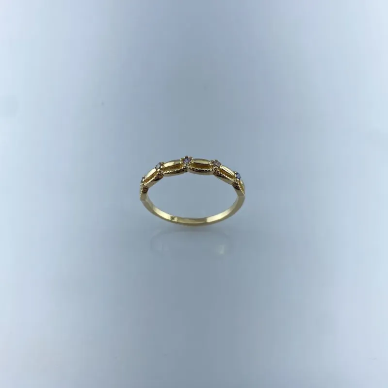 Anel Aparador Cravejado de Zircônias Coloridas Folheado a Ouro 18k