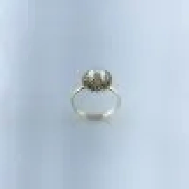 Anel de Pérola com Strass Folheado a Ouro 18k