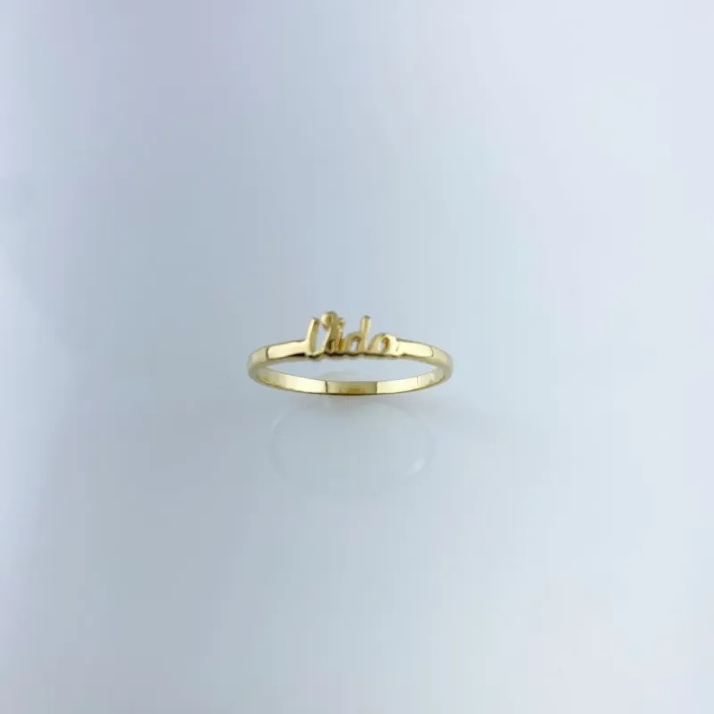Anel Palavra Vida Folheado a Ouro 18k